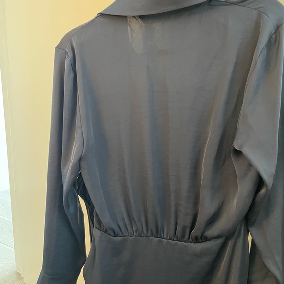 Zara Navy Satin Dress size S - Picture 4 of 4